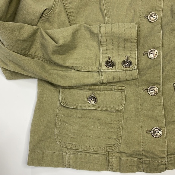 Chico's Floral Embroidered Button up Jacket Size 1 Medium - Picture 5 of 6